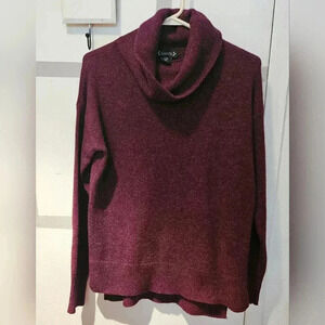 Nanette Lepore Cowl Neck Side Slit Pullover Sweater Wool& Yak blend Sz M